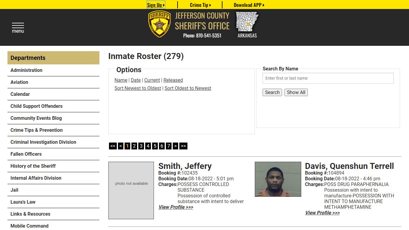 Inmate Roster - Current Inmates Booking Date Descending - Jefferson ...